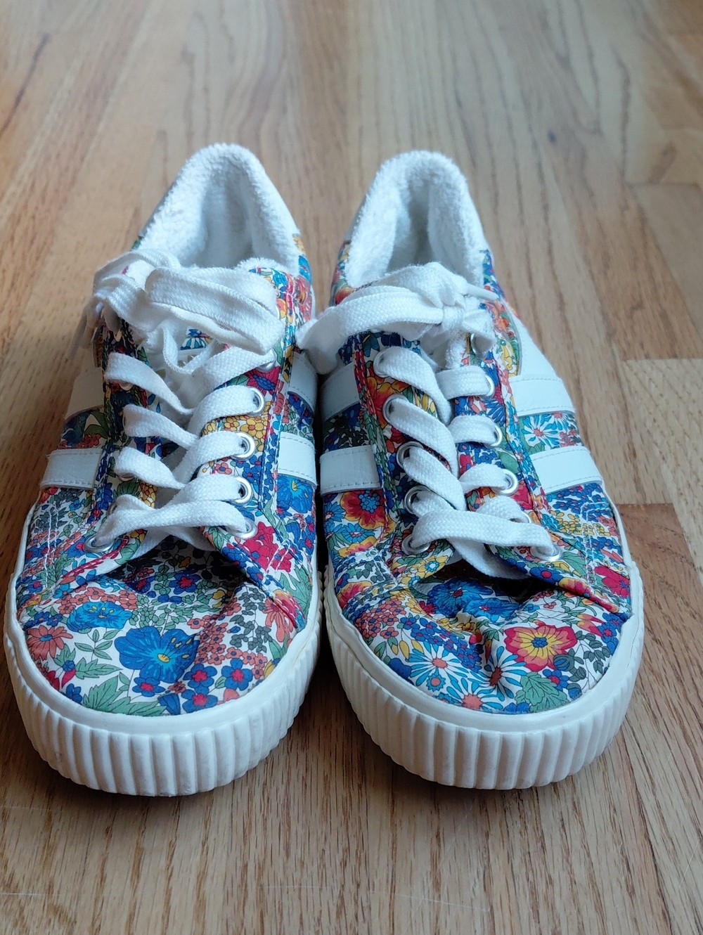 Gola For J. Crew Floral Canvas Sneakers - Multicolor Florals with White Stripes